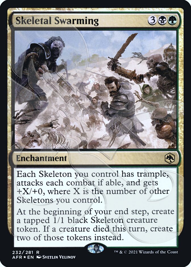 Skeletal Swarming (Ampersand Promo) [Dungeons & Dragons: Adventures in the Forgotten Realms Promos] | Good Games Cannington