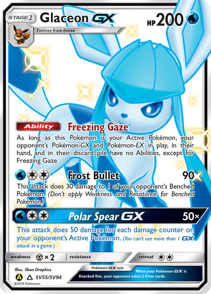 Glaceon GX (SV55/SV94) [Sun & Moon: Hidden Fates - Shiny Vault] | Good Games Cannington