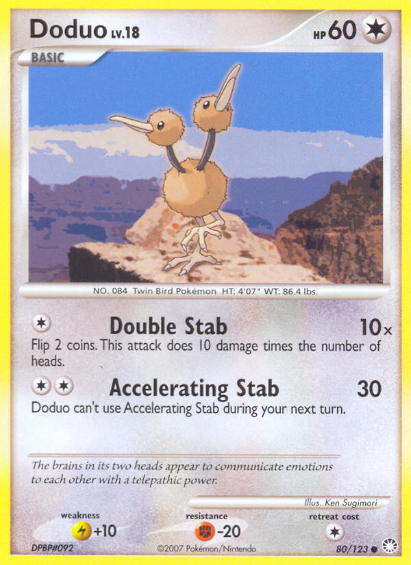 Doduo (80/123) [Diamond & Pearl: Mysterious Treasures] | Good Games Cannington