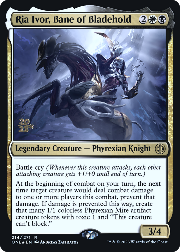 Ria Ivor, Bane of Bladehold [Phyrexia: All Will Be One Prerelease Promos] | Good Games Cannington