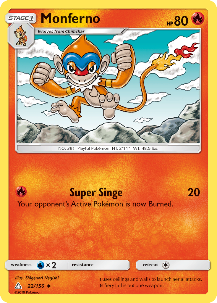 Monferno (22/156) [Sun & Moon: Ultra Prism] | Good Games Cannington