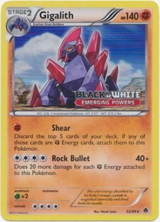 Gigalith (53/98) (Prerelease Promo) [Black & White: Black Star Promos] | Good Games Cannington