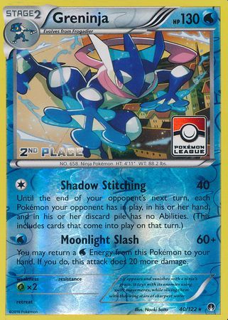Greninja (40/122) (League Promo 2nd Place) [XY: BREAKpoint] | Good Games Cannington
