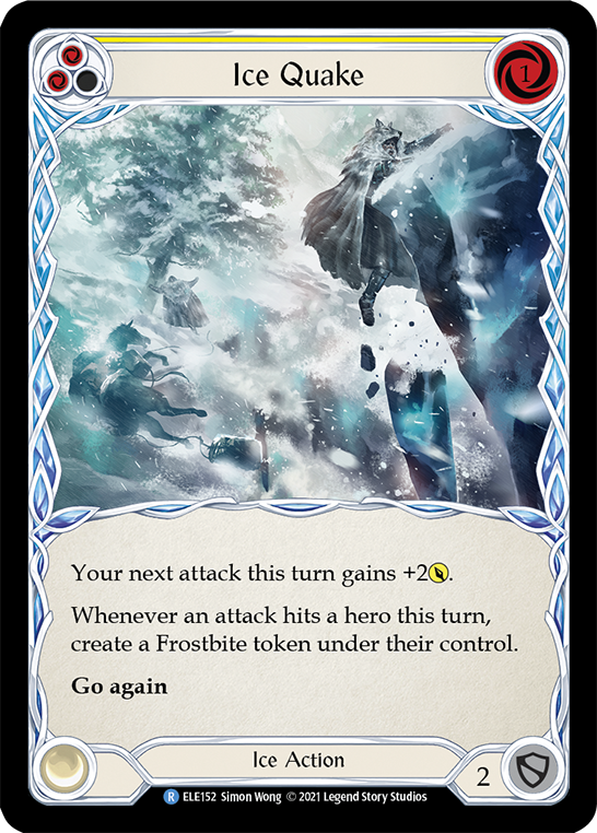 Ice Quake (Yellow) [ELE152] (Tales of Aria)  1st Edition Rainbow Foil | Good Games Cannington