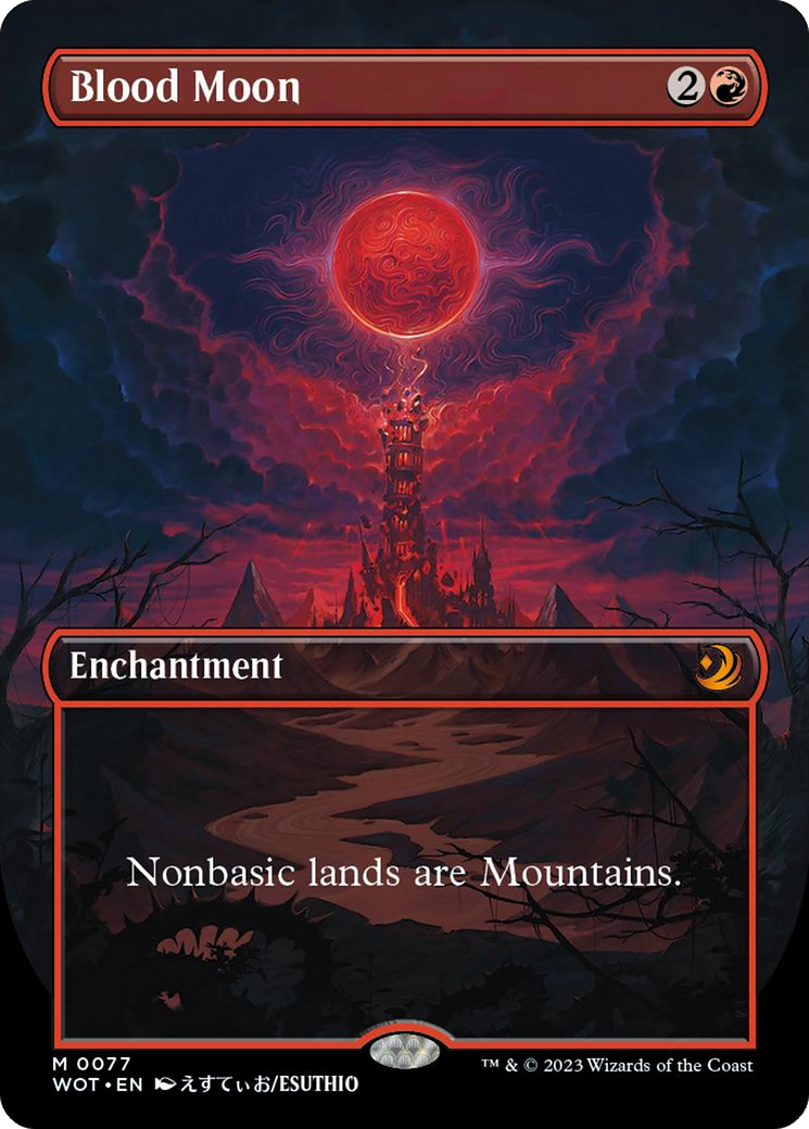 Blood Moon (Anime Borderless) [Wilds of Eldraine: Enchanting Tales] | Good Games Cannington
