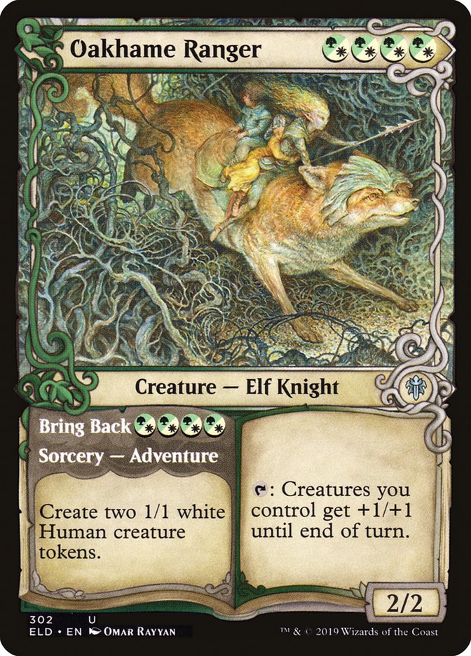 Oakhame Ranger // Bring Back (Showcase) [Throne of Eldraine] | Good Games Cannington