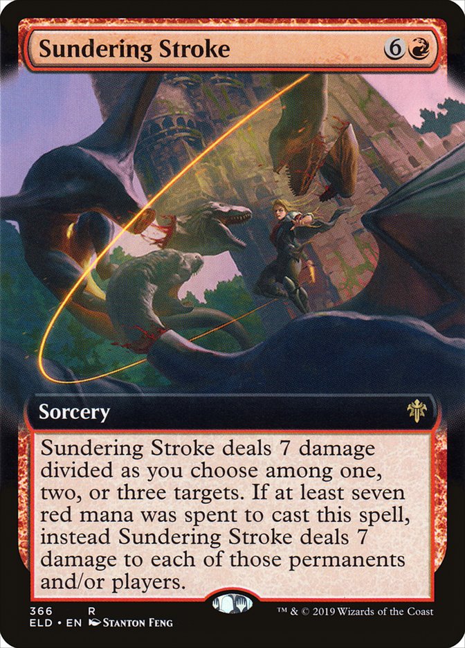 Sundering Stroke (Extended Art) [Throne of Eldraine] | Good Games Cannington
