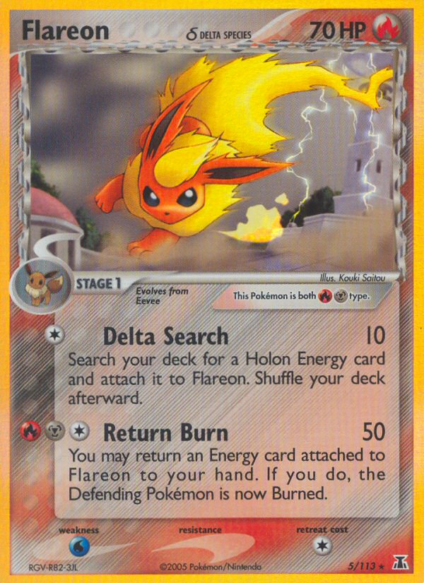 Flareon (5/113) (Delta Species) [EX: Delta Species] | Good Games Cannington