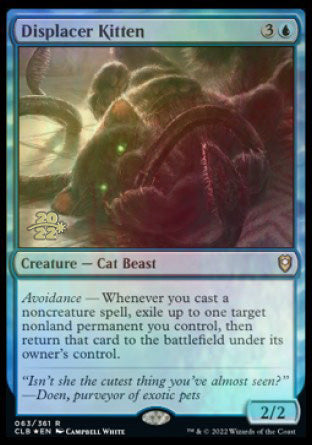 Displacer Kitten [Commander Legends: Battle for Baldur's Gate Prerelease Promos] | Good Games Cannington