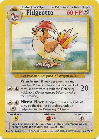 Pidgeotto (22/102) [Base Set Unlimited] | Good Games Cannington