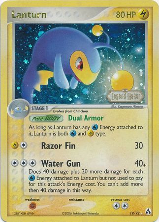 Lanturn (19/92) (Stamped) [EX: Legend Maker] | Good Games Cannington