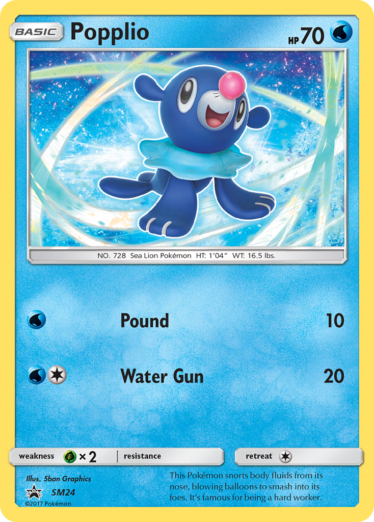 Popplio (SM24) [Sun & Moon: Black Star Promos] | Good Games Cannington