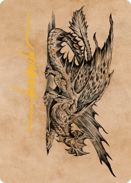 Ancient Brass Dragon Art Card (49) (Gold-Stamped Signature) [Commander Legends: Battle for Baldur's Gate Art Series] | Good Games Cannington