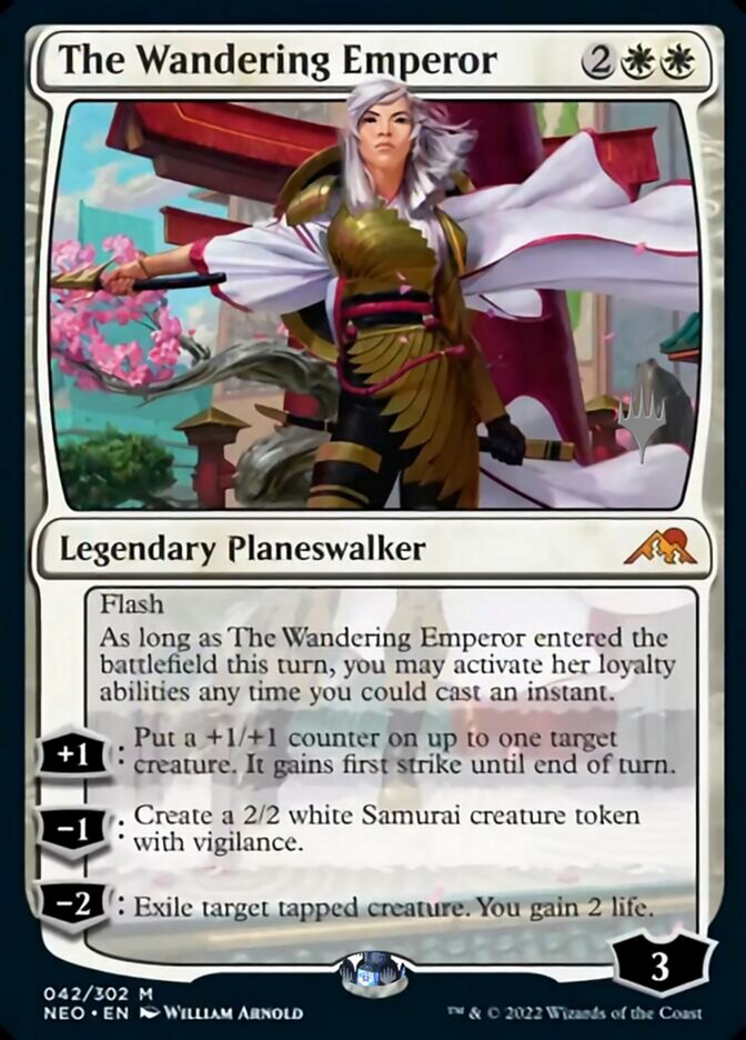 The Wandering Emperor (Promo Pack) [Kamigawa: Neon Dynasty Promos] | Good Games Cannington