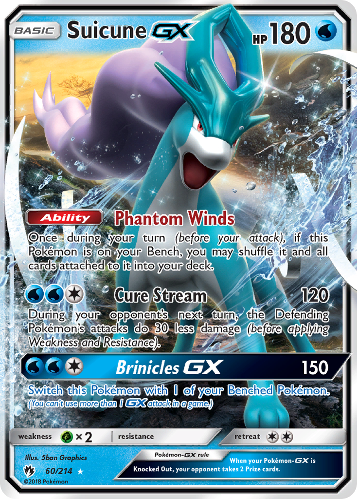 Suicune GX (60/214) [Sun & Moon: Lost Thunder] | Good Games Cannington