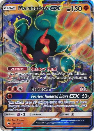 Marshadow GX (80/147) (Jumbo Card) [Sun & Moon: Burning Shadows] | Good Games Cannington
