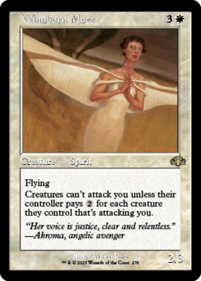Windborn Muse (Retro) [Dominaria Remastered] | Good Games Cannington