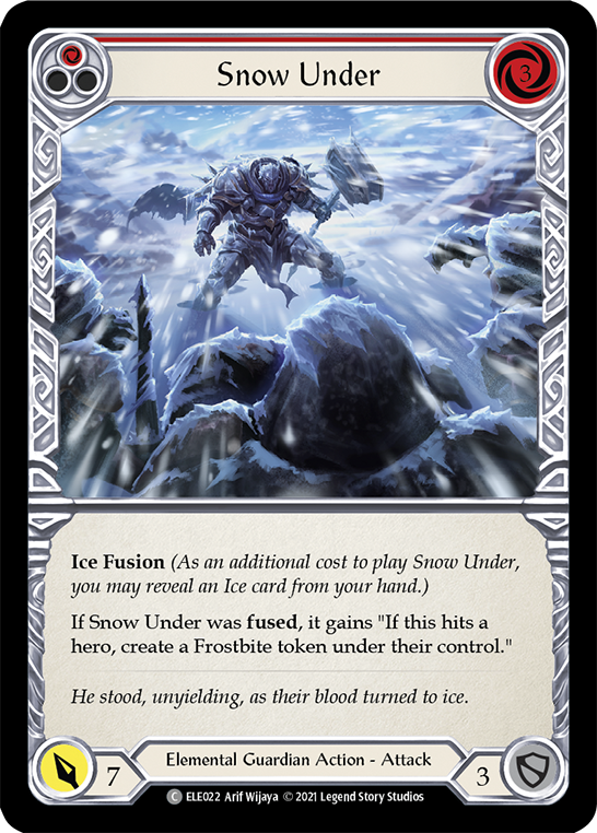 Snow Under (Red) [ELE022] (Tales of Aria)  1st Edition Rainbow Foil | Good Games Cannington