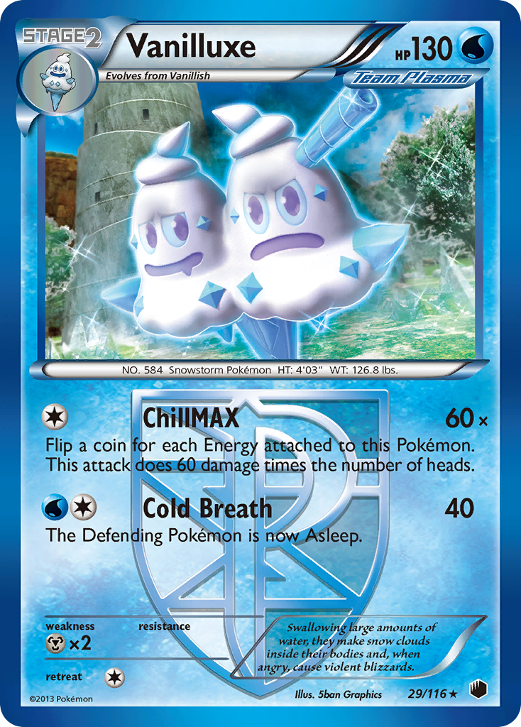 Vanilluxe (29/116) [Black & White: Plasma Freeze] | Good Games Cannington