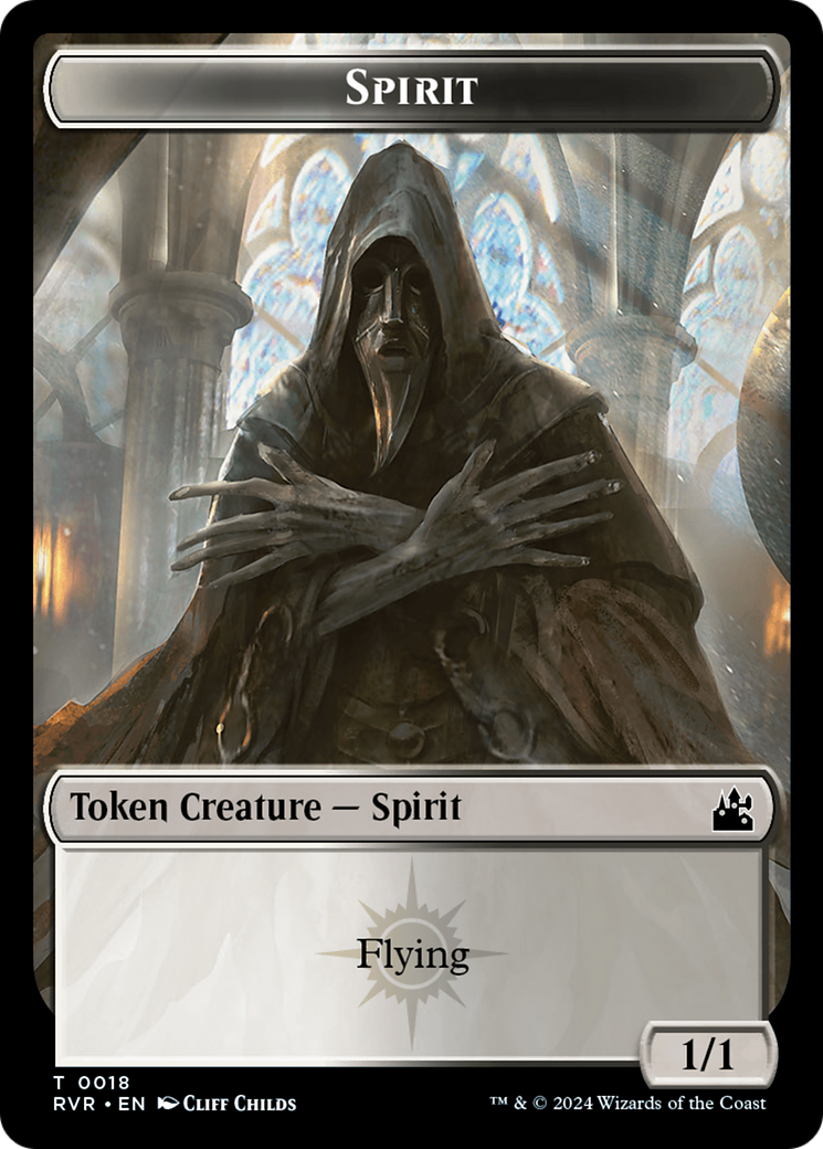 Spirit (0018) // Centaur Double-Sided Token [Ravnica Remastered Tokens] | Good Games Cannington