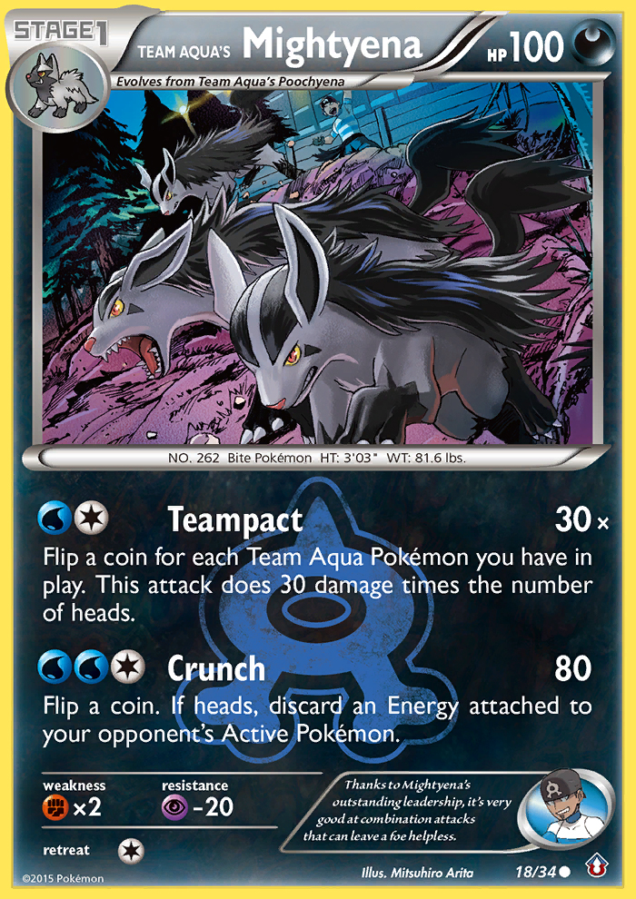 Team Aqua's Mightyena (18/34) [XY: Double Crisis] | Good Games Cannington