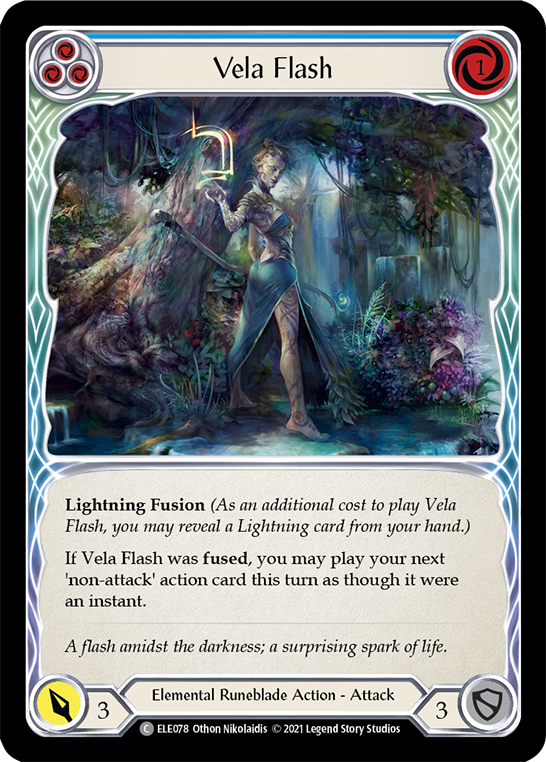 Vela Flash (Blue) [ELE078] (Tales of Aria)  1st Edition Normal | Good Games Cannington