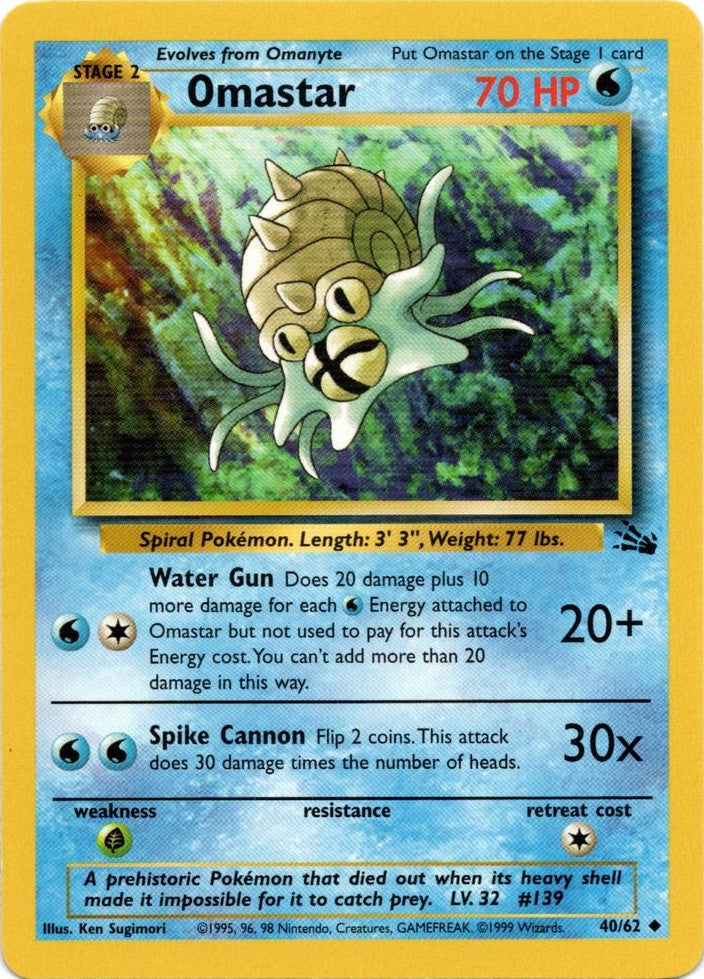 Omastar (40/62) [Fossil Unlimited] | Good Games Cannington