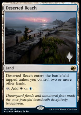 Deserted Beach (Promo Pack) [Innistrad: Midnight Hunt Promos] | Good Games Cannington