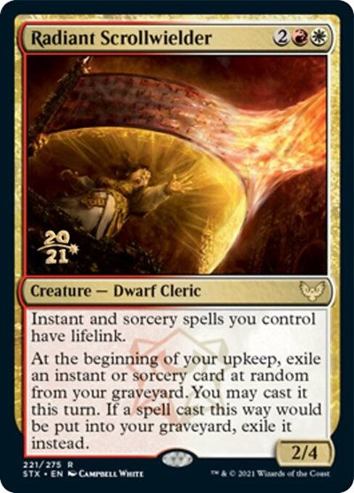 Radiant Scrollwielder [Strixhaven: School of Mages Prerelease Promos] | Good Games Cannington