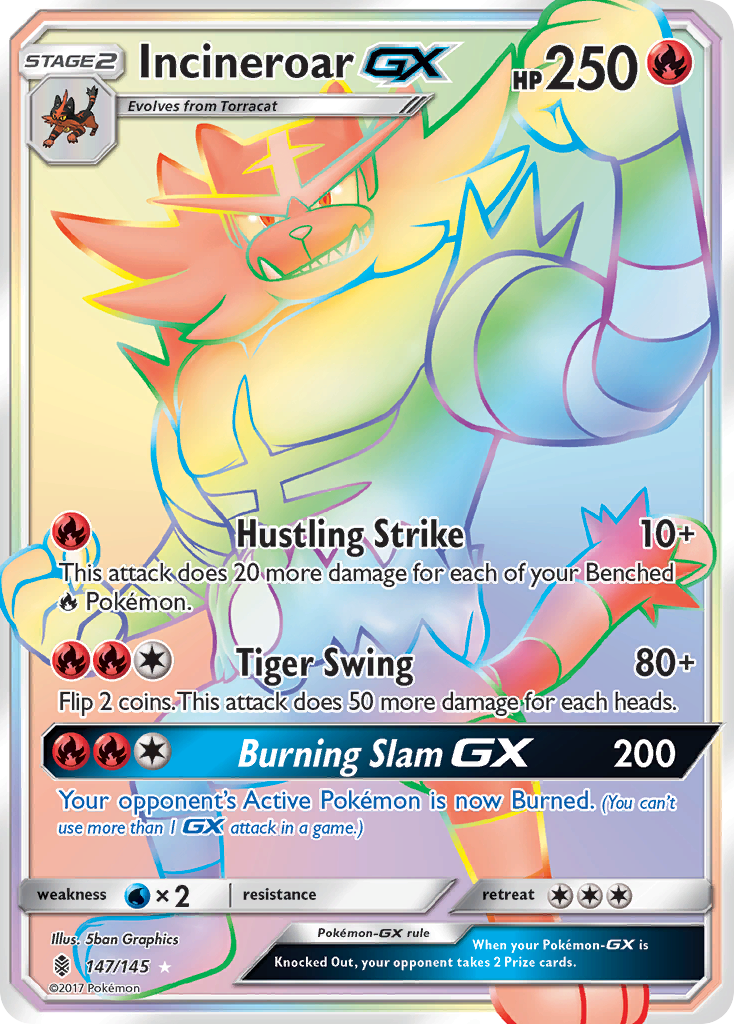 Incineroar GX (147/145) [Sun & Moon: Guardians Rising] | Good Games Cannington