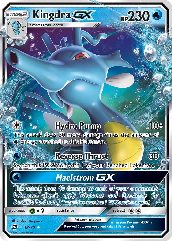 Kingdra GX (18/70) [Sun & Moon: Dragon Majesty] | Good Games Cannington