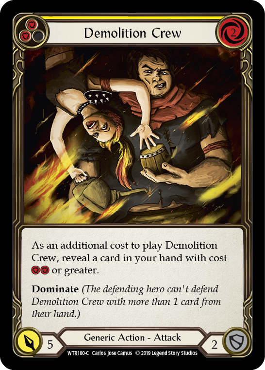 Demolition Crew (Yellow) [WTR180-C] Alpha Print Normal | Good Games Cannington