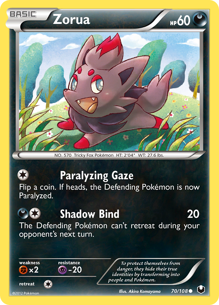 Zorua (70/108) [Black & White: Dark Explorers] | Good Games Cannington