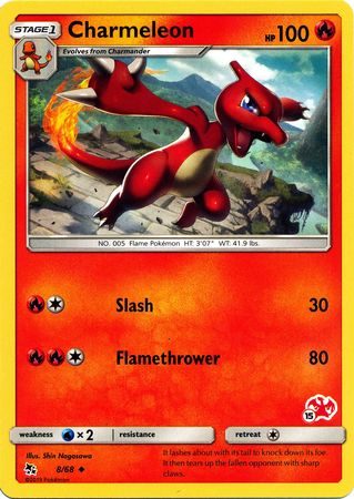 Charmeleon (8/68) (Charizard Stamp #15) [Battle Academy 2020] | Good Games Cannington