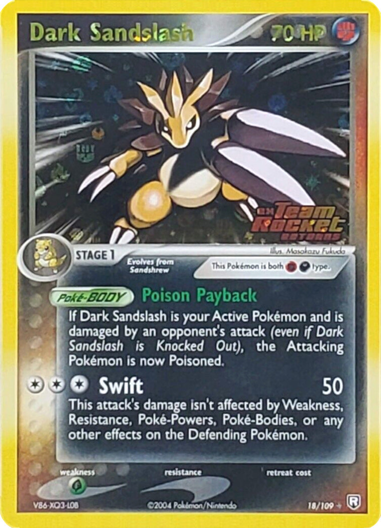 Dark Sandslash (18/109) (Stamped) [EX: Team Rocket Returns] | Good Games Cannington