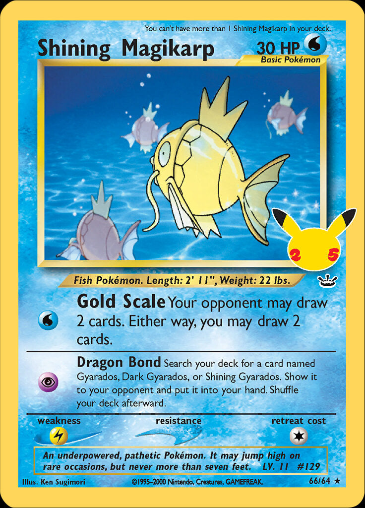 Shining Magikarp (66/64) [Celebrations: 25th Anniversary - Classic Collection] | Good Games Cannington