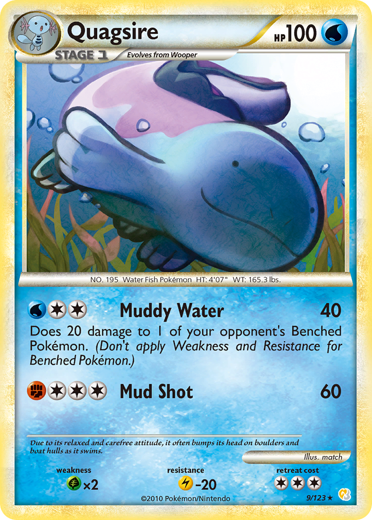 Quagsire (9/123) [HeartGold & SoulSilver: Base Set] | Good Games Cannington