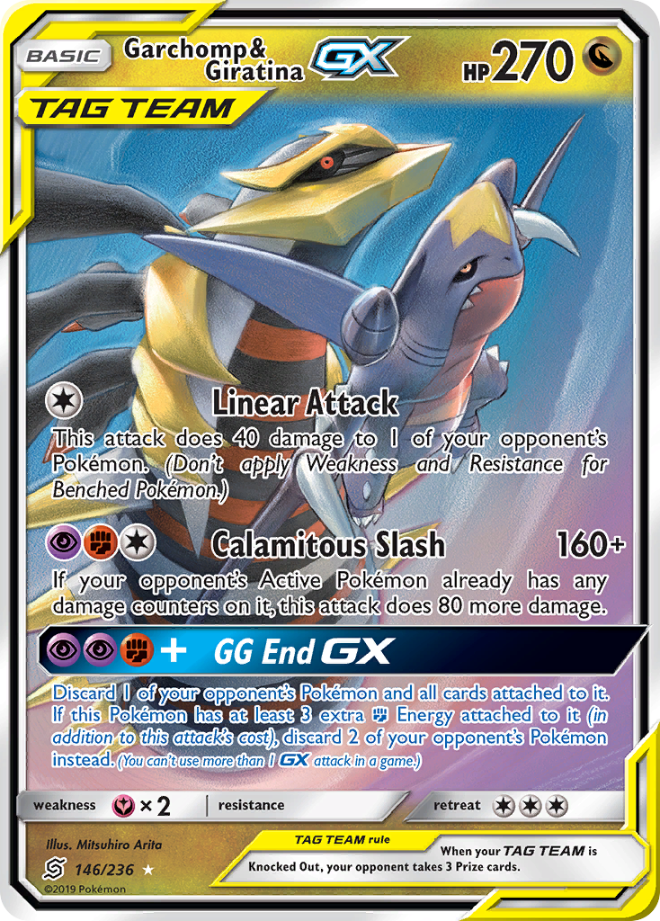 Garchomp & Giratina GX (146/236) [Sun & Moon: Unified Minds] | Good Games Cannington
