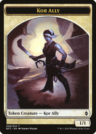 Kor Ally Token [Battle for Zendikar Tokens] | Good Games Cannington