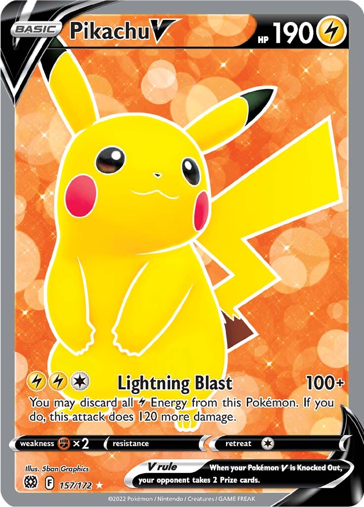 Pikachu V (157/172) [Sword & Shield: Brilliant Stars] | Good Games Cannington
