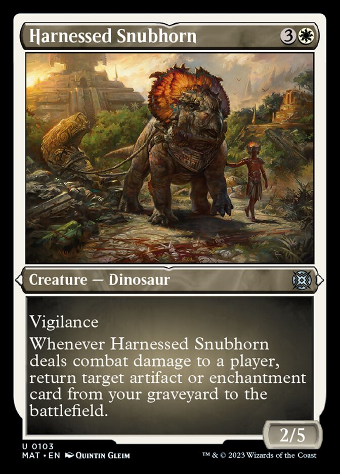 Harnessed Snubhorn (Foil Etched) [March of the Machine: The Aftermath] | Good Games Cannington