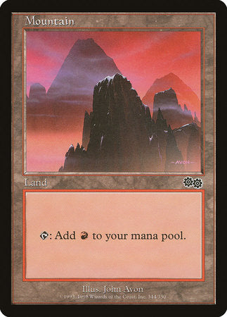 Mountain (344) [Urza's Saga] | Good Games Cannington