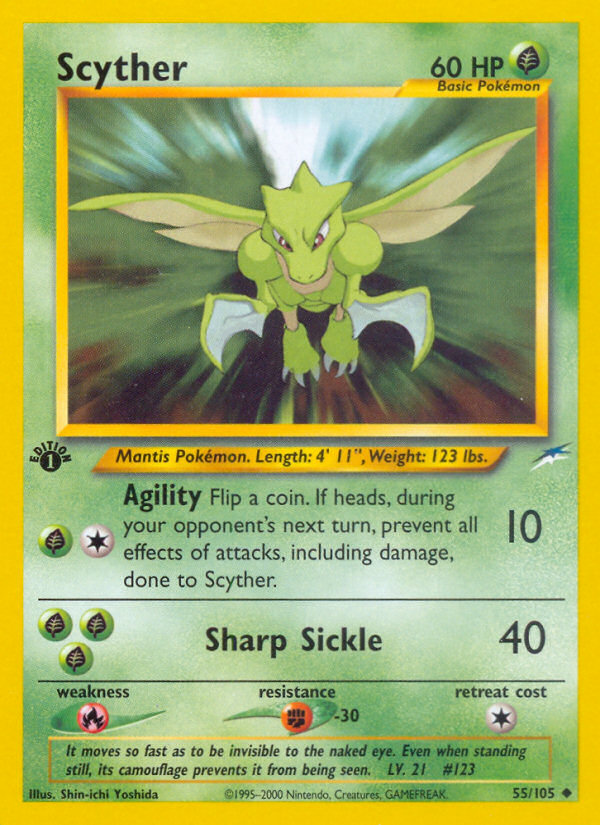 Scyther (55/105) [Neo Destiny 1st Edition] | Good Games Cannington
