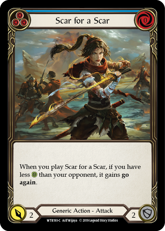 Scar for a Scar (Blue) [WTR193-C] Alpha Print Normal | Good Games Cannington