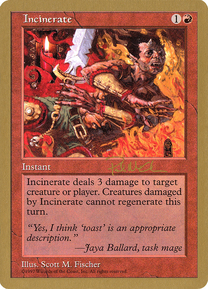 Incinerate (Paul McCabe) [World Championship Decks 1997] | Good Games Cannington