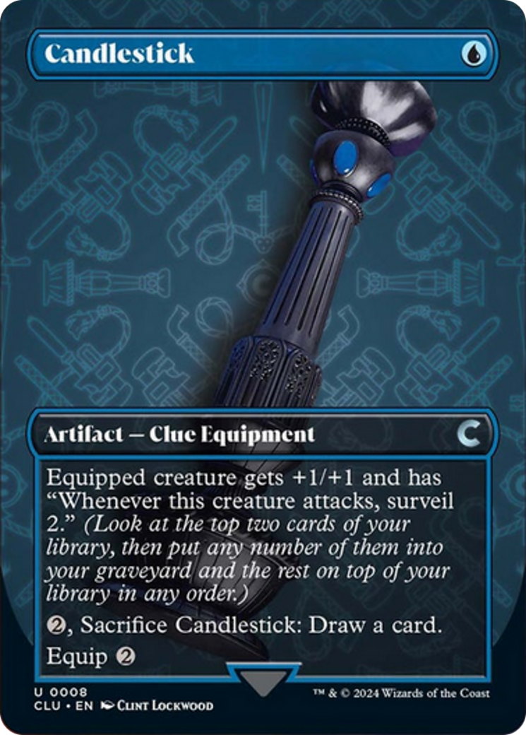 Candlestick (Borderless) [Ravnica: Clue Edition] | Good Games Cannington