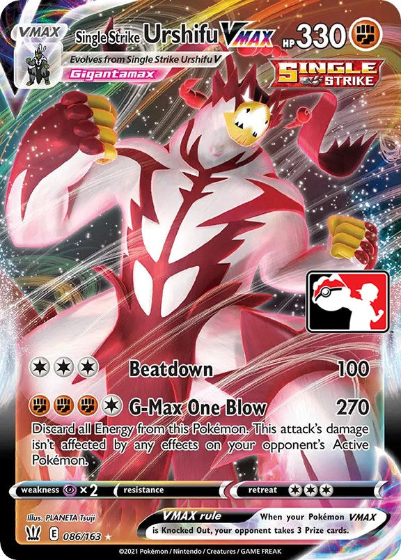 Single Strike Urshifu VMAX (086/163) [Prize Pack Series One] | Good Games Cannington