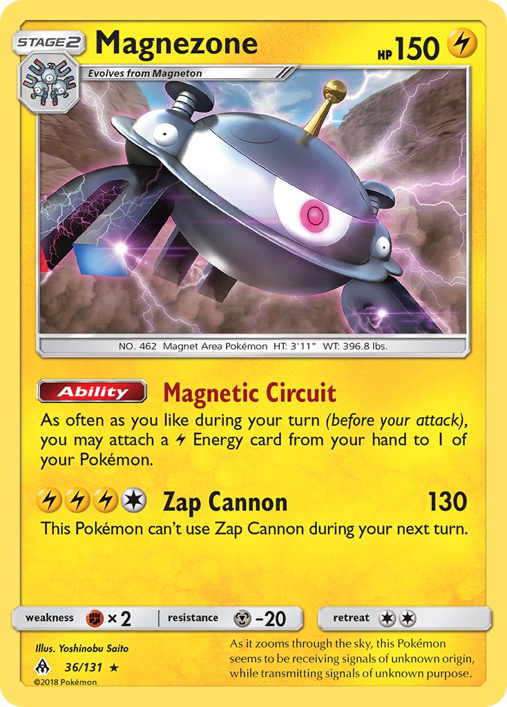 Magnezone (36/131) (Prerelease Kit Exclusive) (Theme Deck Exclusive) [Sun & Moon: Forbidden Light] | Good Games Cannington