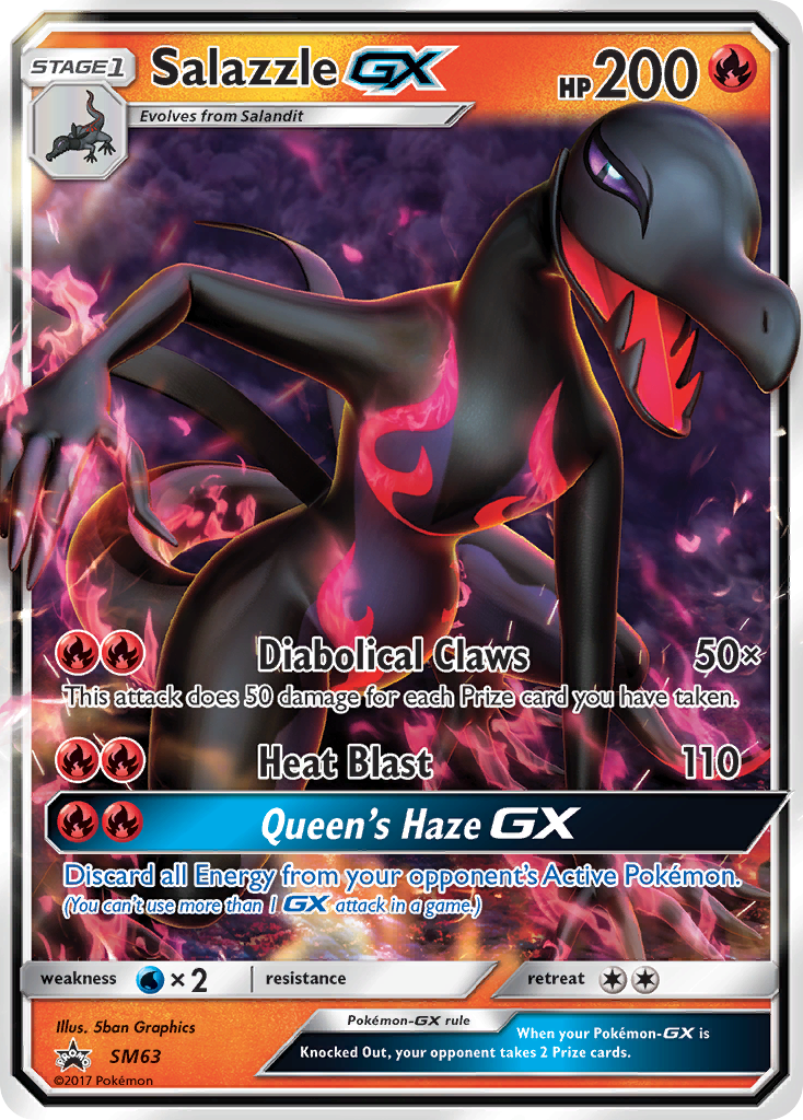 Salazzle GX (SM63) [Sun & Moon: Black Star Promos] | Good Games Cannington