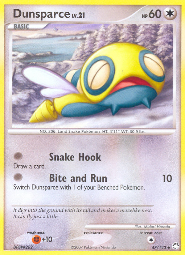 Dunsparce (47/123) [Diamond & Pearl: Mysterious Treasures] | Good Games Cannington
